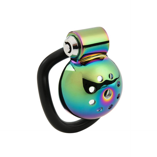 Colorful birdcage male metal chastity lock