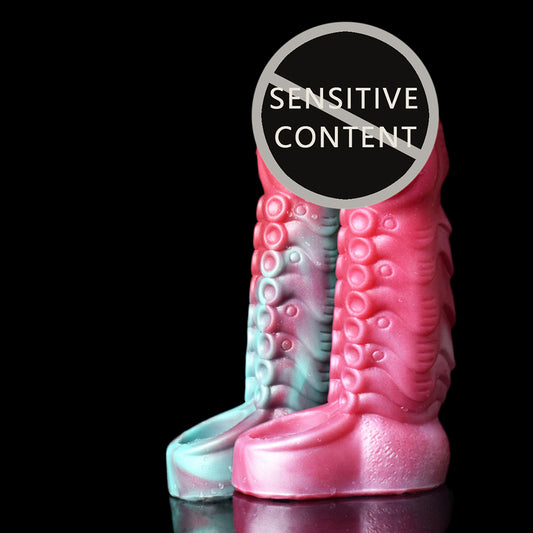 Colored silicone animal penis sheath