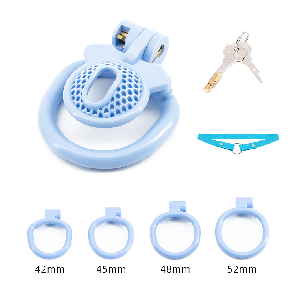 Polarized Mesh Chastity Cage Chastity Lock ZOO-LOCK