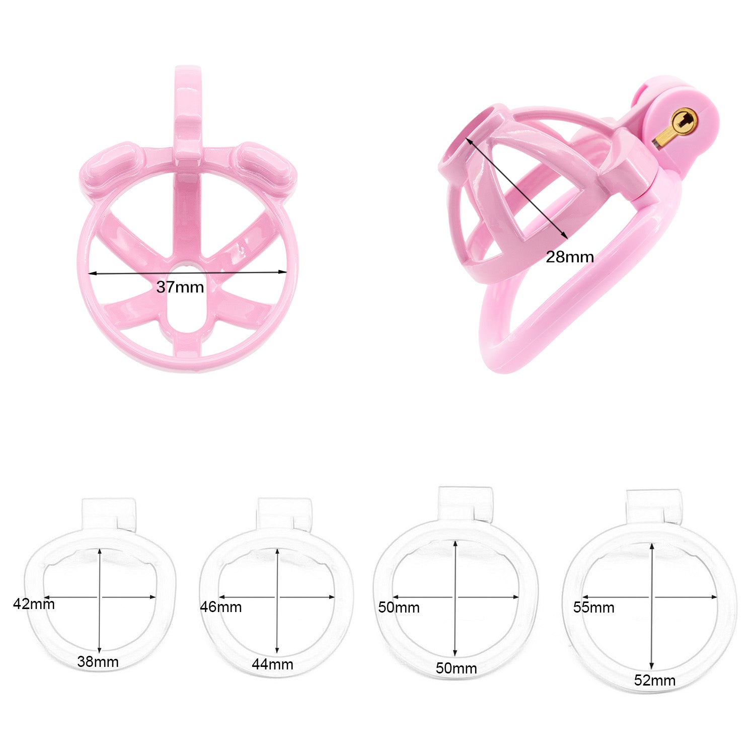 Open-Tip Glans Chastity Cage Chastity Lock ZOO-LOCK
