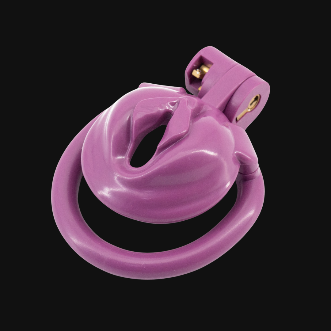 Clitoris-Imitating Chastity Device Purple Chastity Lock ZOO-LOCK
