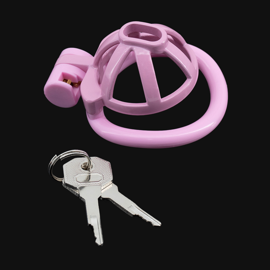 Open-Tip Glans Chastity Cage Pink Chastity Lock ZOO-LOCK
