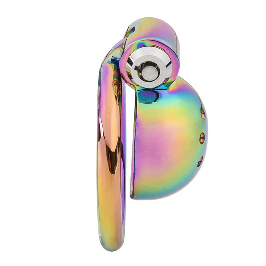 Rainbow birdcage lid chastity lock