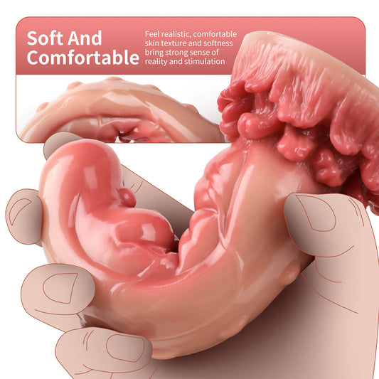 Rose pink flesh-colored dildo dildo